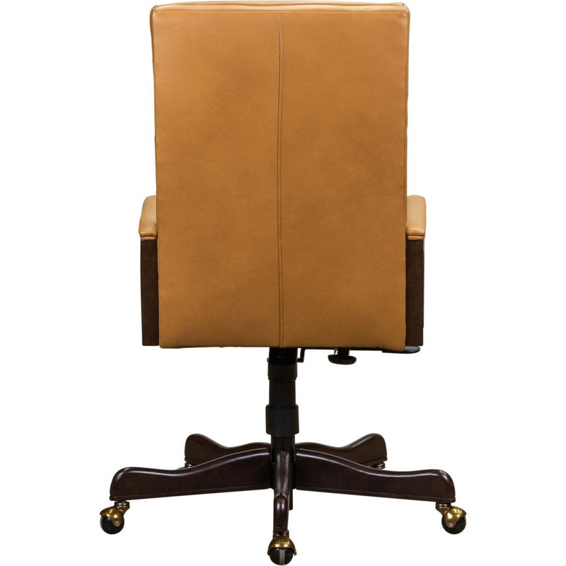 Montauk Leather Executive Swivel Chair-Office Chairs-Olivia + Quinn-LOOMLAN