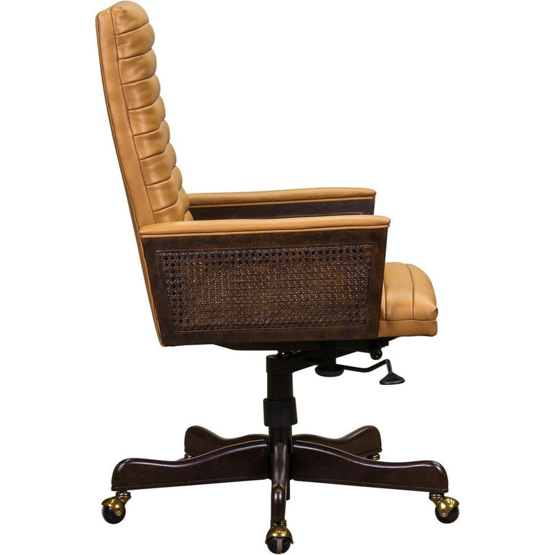 Montauk Leather Executive Swivel Chair-Office Chairs-Olivia + Quinn-LOOMLAN