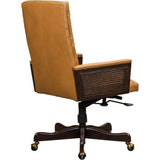 Montauk Leather Executive Swivel Chair-Office Chairs-Olivia + Quinn-LOOMLAN