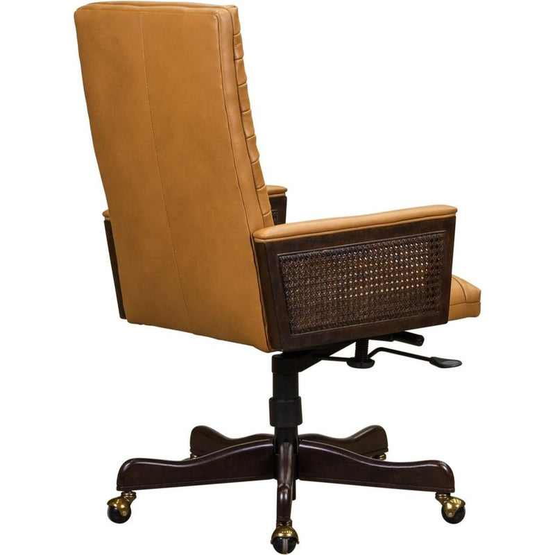 Montauk Leather Executive Swivel Chair-Office Chairs-Olivia + Quinn-LOOMLAN