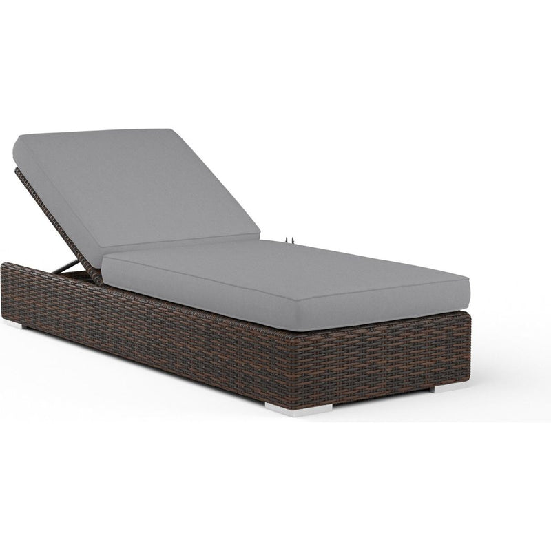 Montecito Sunbrella Outdoor Chaise-Outdoor Chaises-Sunset West-Canvas Granite-LOOMLAN