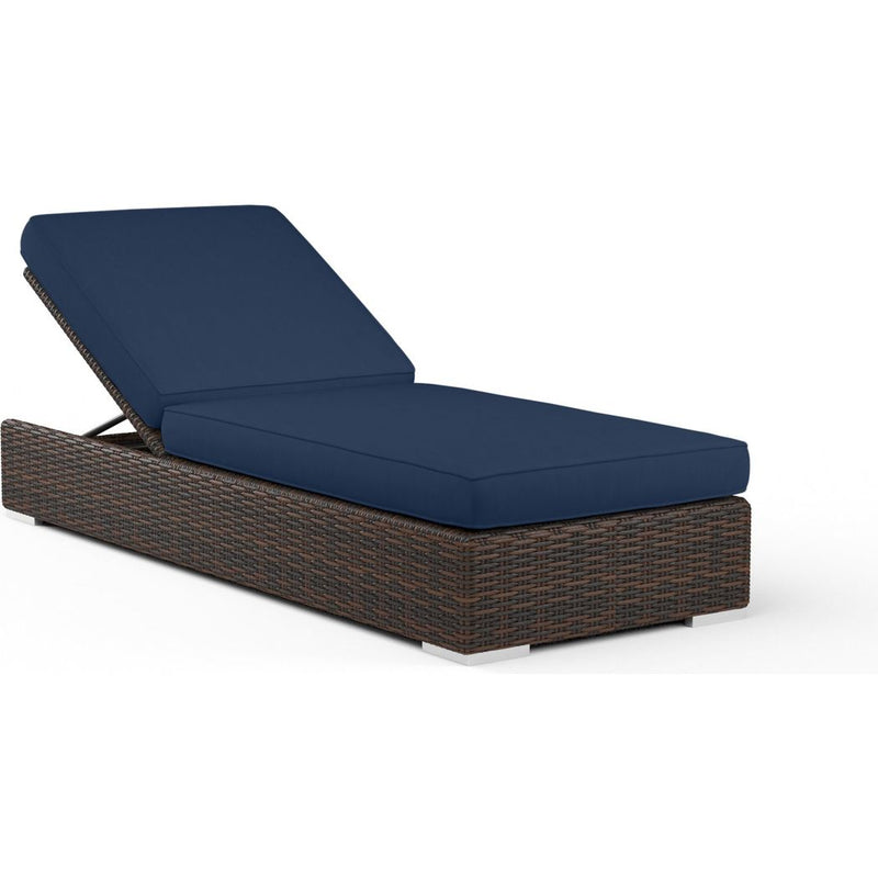 Montecito Sunbrella Outdoor Chaise-Outdoor Chaises-Sunset West-Spectrum Indigo-LOOMLAN