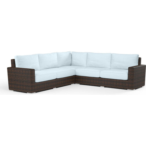 Montecito Sunbrella Outdoor Sectional Sofa-Outdoor Sofas & Loveseats-Sunset West-Canvas Skyline-LOOMLAN