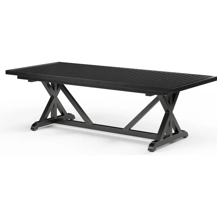 Monterey Aluminum Round Outdoor Dining Table-Outdoor Dining Tables-Sunset West-96" Dia-LOOMLAN