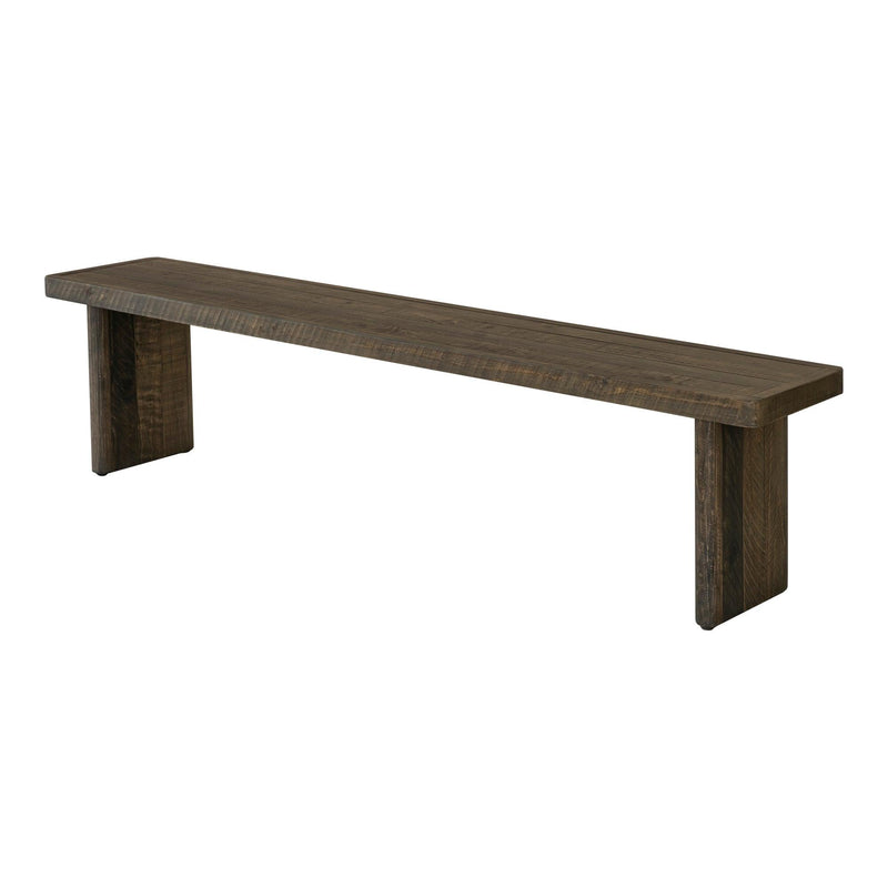 Monterey Rustic Solid Pine Wood Dining Bench Dining Benches LOOMLAN By Moe's Home