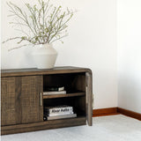 Monterey Rustic Solid Pine Wood Media Sideboard TV Stand TV Stands & Media Centers LOOMLAN By Moe's Home