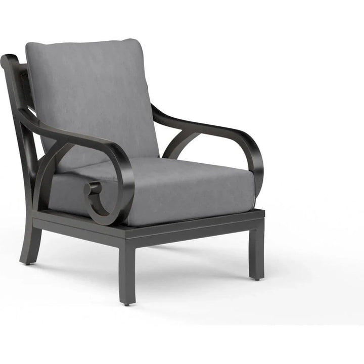 Monterey Sunbrella Outdoor Accent Chair-Outdoor Accent Chairs-Sunset West-Canvas Granite-LOOMLAN