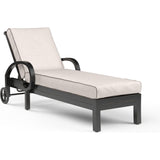 Monterey Sunbrella Outdoor Chaise Lounge-Outdoor Chaises-Sunset West-Canvas Natural-LOOMLAN