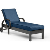 Monterey Sunbrella Outdoor Chaise Lounge-Outdoor Chaises-Sunset West-Spectrum Indigo-LOOMLAN