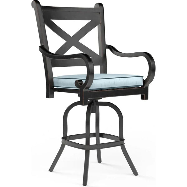 Monterey Sunbrella Outdoor Counter Stool-Outdoor Counter Stools-Sunset West-Canvas Skyline-LOOMLAN