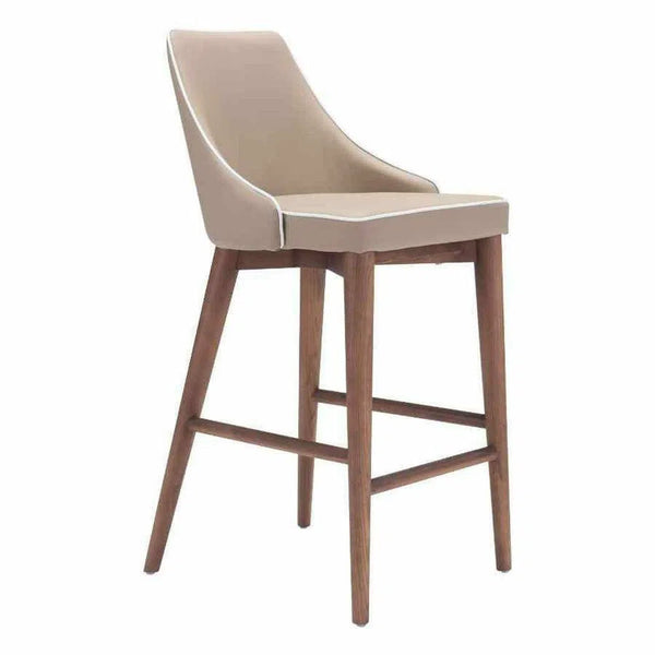 Moor Counter Chair Beige Counter Stools LOOMLAN By Zuo Modern