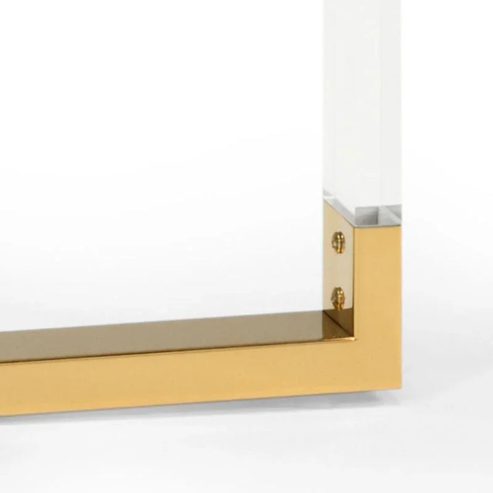 Moravian Clear Acrylic Framed Round Side Table - LOOMLAN - Chelsea House - Side Tables