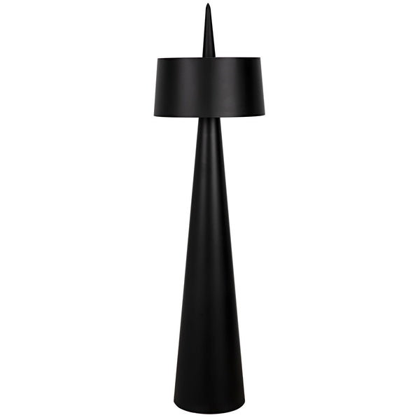 Moray Floor Lamp, Black Steel-Floor Lamps-Noir-LOOMLAN
