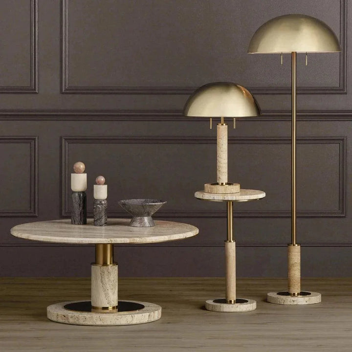 Moreno Marble Objects Set of 2 - LOOMLAN - Currey & Co - Statues & Sculptures