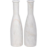 Moris Decorative Marble White Candle Holder 2PC