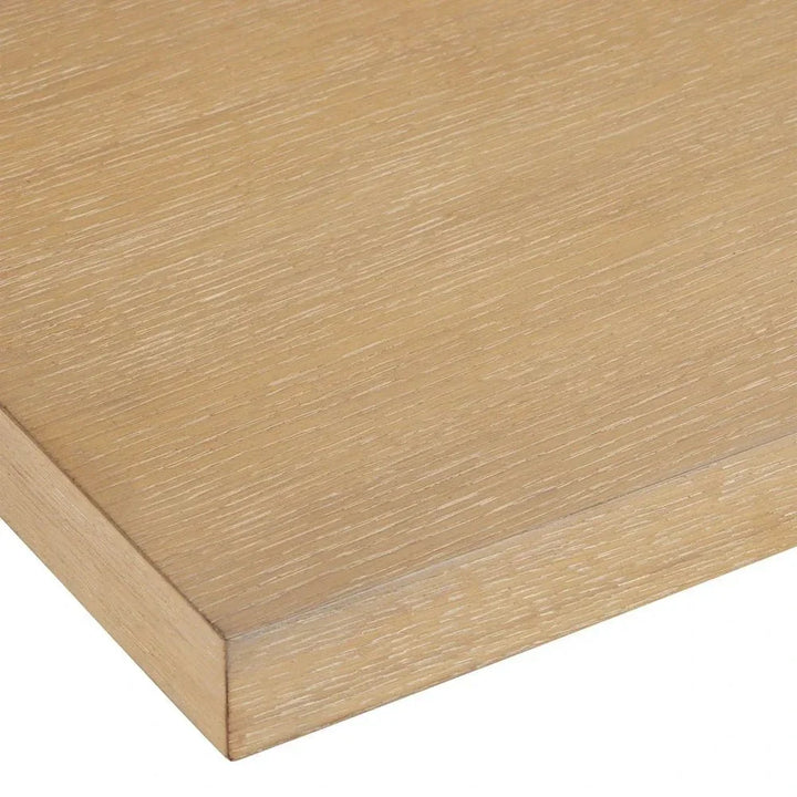 Morombe Brass Accent Washed Console Table - LOOMLAN - Currey & Co - Console Tables