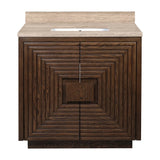 Morombe Cocoa Vanity Rectangular Undermount Sink