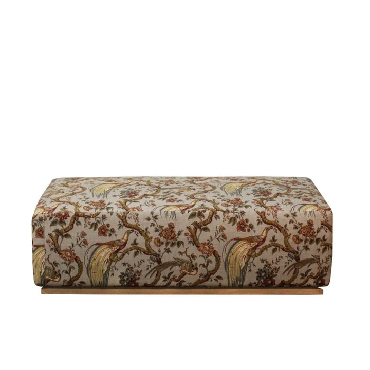 Morriis Fabric Rectangular Ottoman - LOOMLAN