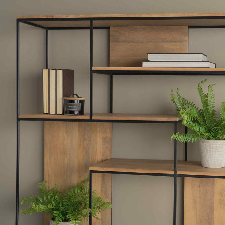 Morris Six Tier Metal Shelving Unit-Etageres-Mercana-LOOMLAN