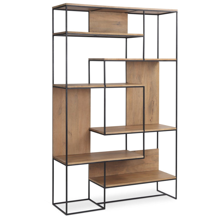 Morris Six Tier Metal Shelving Unit-Etageres-Mercana-LOOMLAN