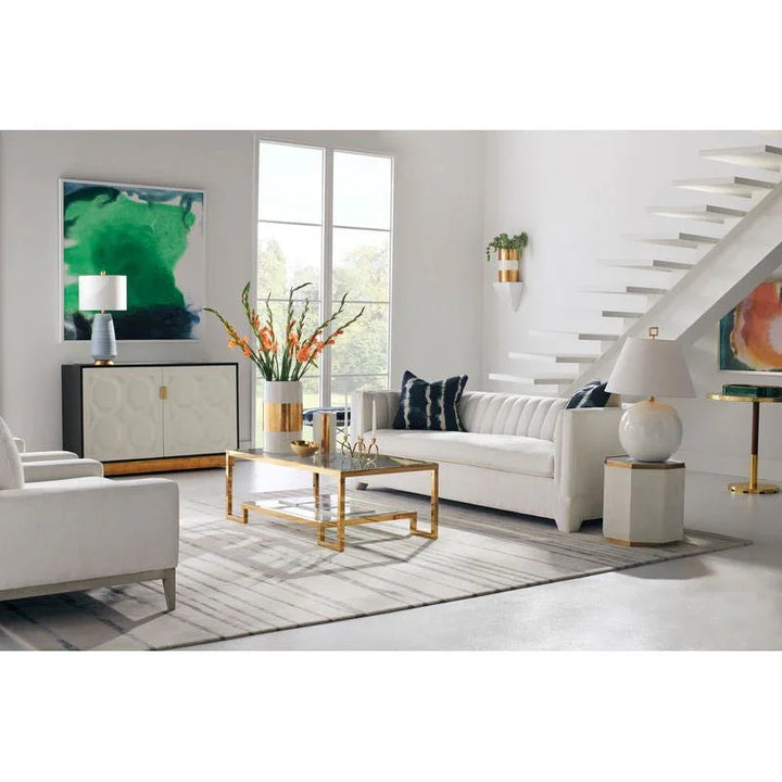 Morrow White Porcelain Brass Finish Table Lamp - LOOMLAN - Chelsea House - Table Lamps