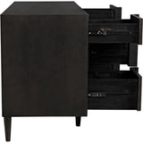 Morten Wood Black Dresser With 9 Drawers