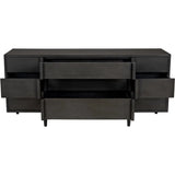 Morten Wood Black Dresser With 9 Drawers