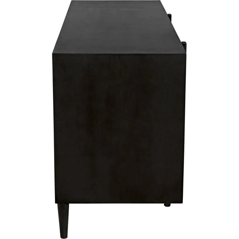 Morten Wood Black Dresser With 9 Drawers