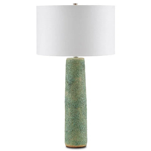 Moss Green Kelmscott Moss Green Table Lamp Barry Goralnick Table Lamps LOOMLAN By Currey & Co