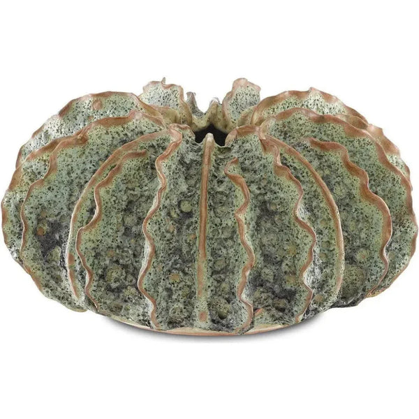 Moss Green Sunken Boat Wings Vase - LOOMLAN - Currey & Co - Vases & Jars