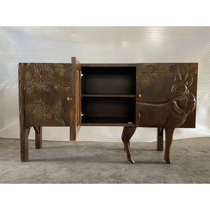 Mother Nature 60" Sideboard Deer Front Doors