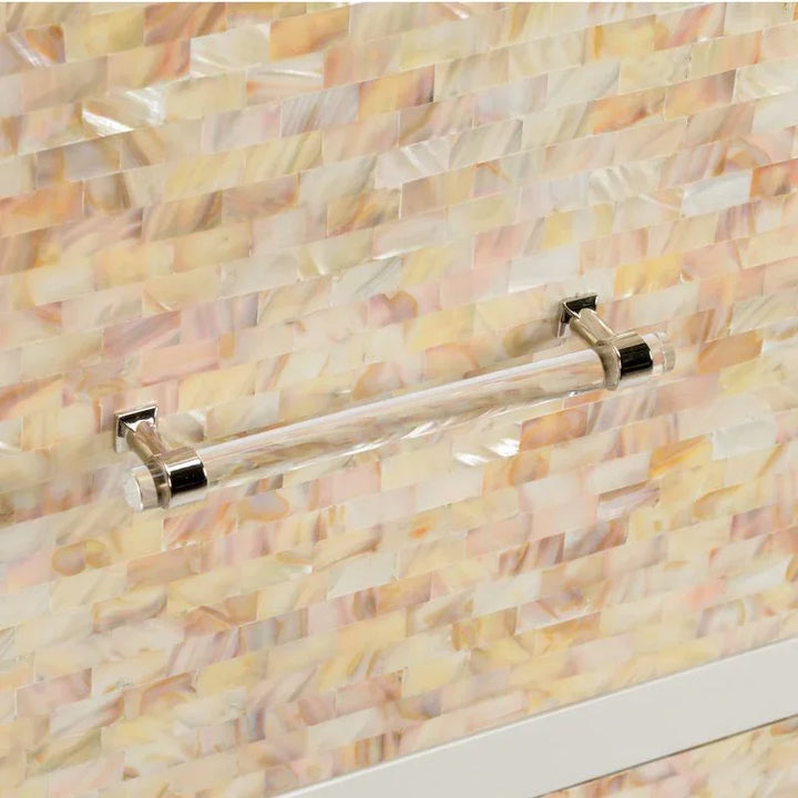 Mother Of Pearl Covered White Chest - LOOMLAN - Chelsea House - Chests