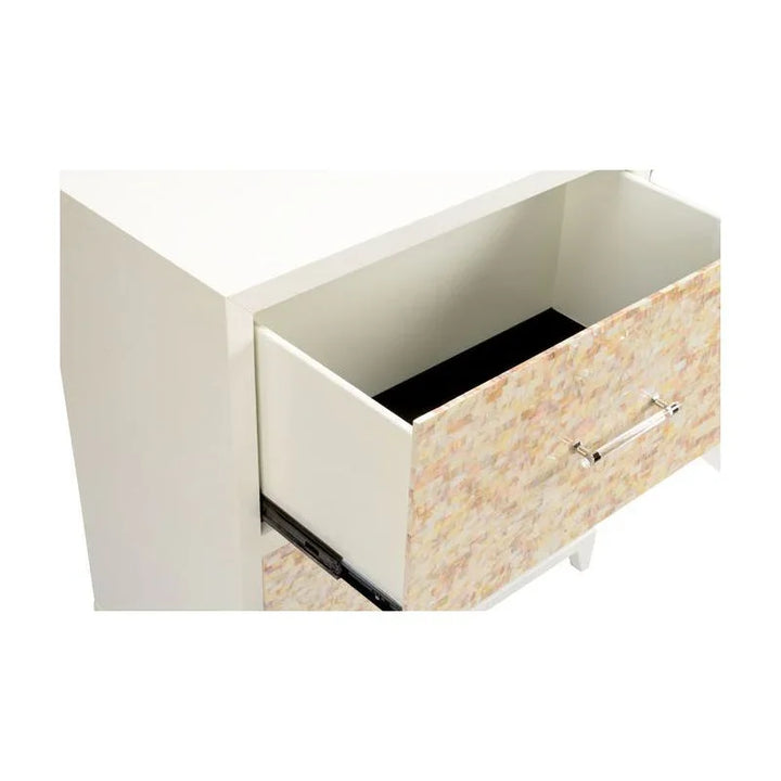 Mother Of Pearl Covered White Chest - LOOMLAN - Chelsea House - Chests