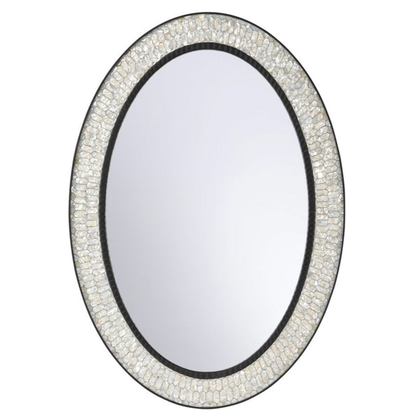 Mother of Pearl Frame Oval Wall Mirror