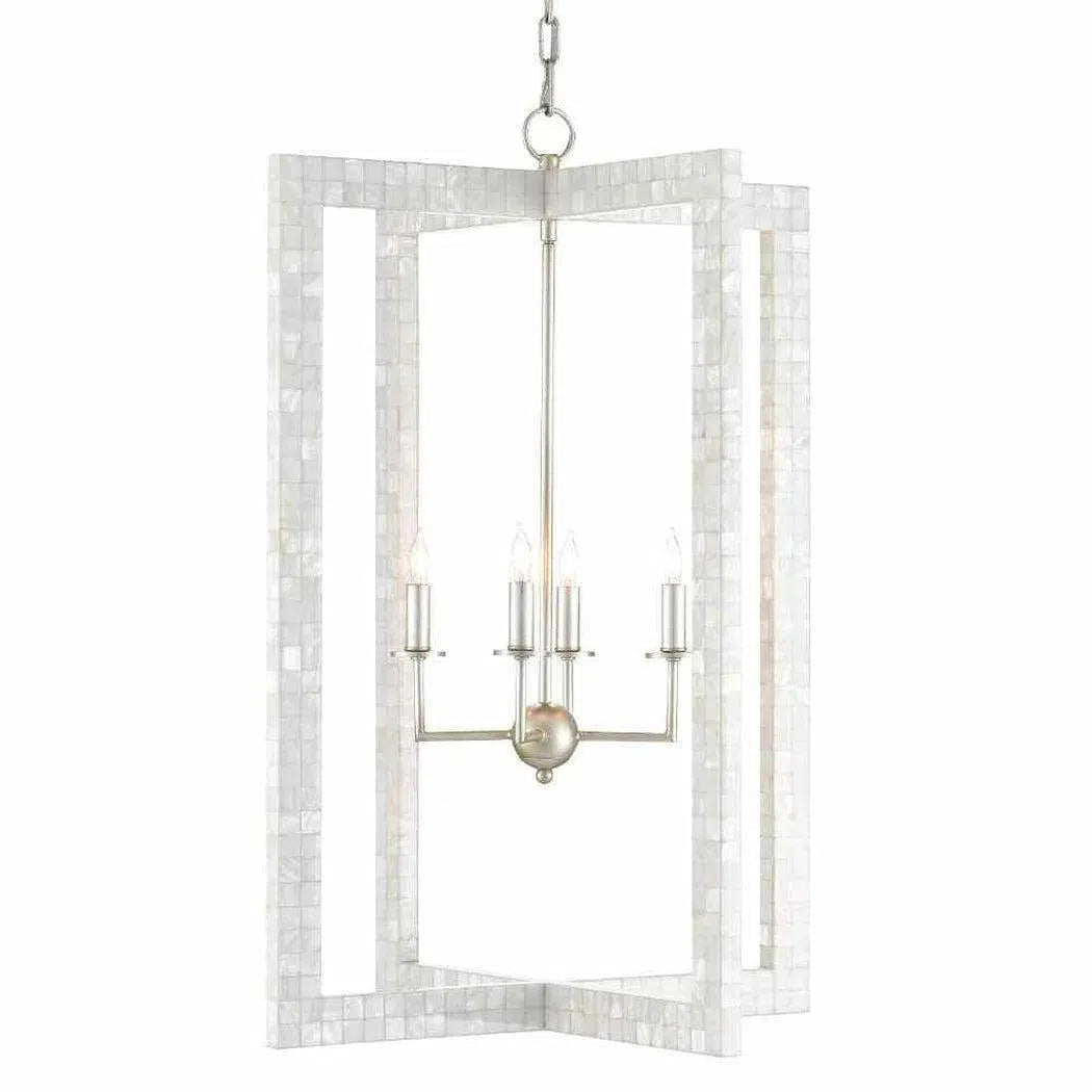 Mother of Pearl Silver Leaf Arietta Chandelier