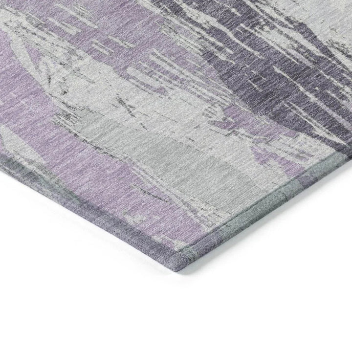 Motyfa Purple Washable Indoor - Outdoor Rug - LOOMLAN - LOOMLAN Rugs - Outdoor Rugs