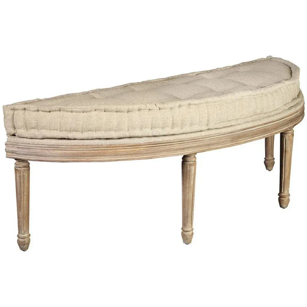 Mulligan Linen Backless Bench - LOOMLAN - Furniture Classics - Bedroom Benches