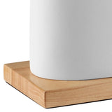 Musing White Composite And Wood Table Lamp