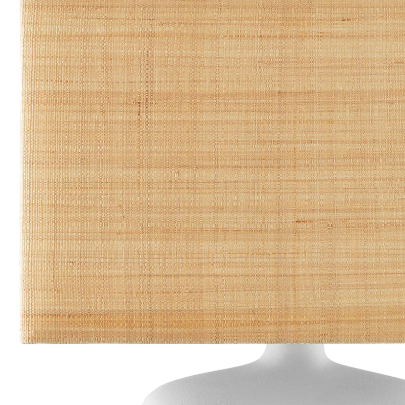 Musing White Composite And Wood Table Lamp