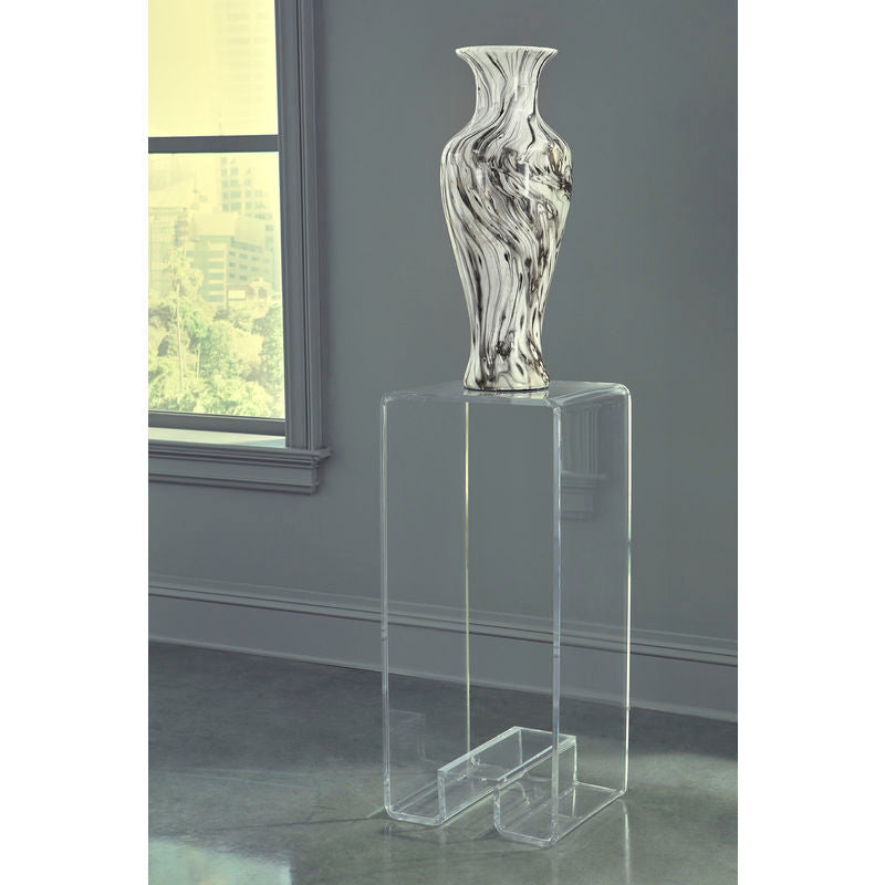 Mykonos Acrylic Made Clear Pedestal-Side Tables-Wildwood-LOOMLAN