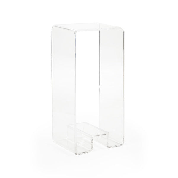 Mykonos Acrylic Made Clear Pedestal-Side Tables-Wildwood-LOOMLAN