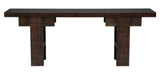 Nabu Console, Hand Rubbed Black with Light Brown Trim-Console Tables-Noir-LOOMLAN