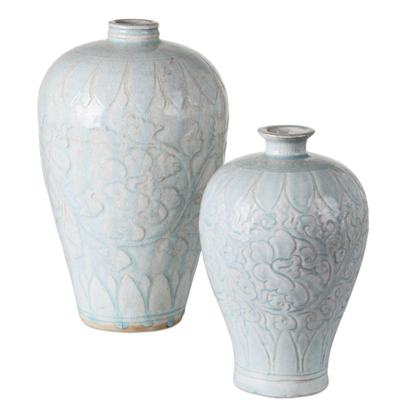 Nanjing Light Blue Porcelain Vase (Set of 2)