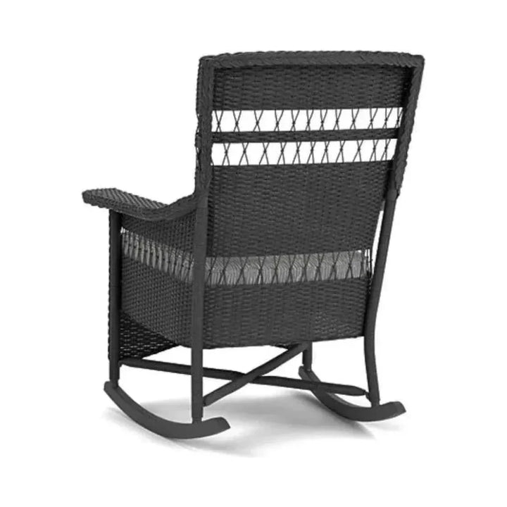Nantucket Porch Rocker Premium Wicker Furniture-Outdoor Lounge Chairs-Lloyd Flanders-LOOMLAN