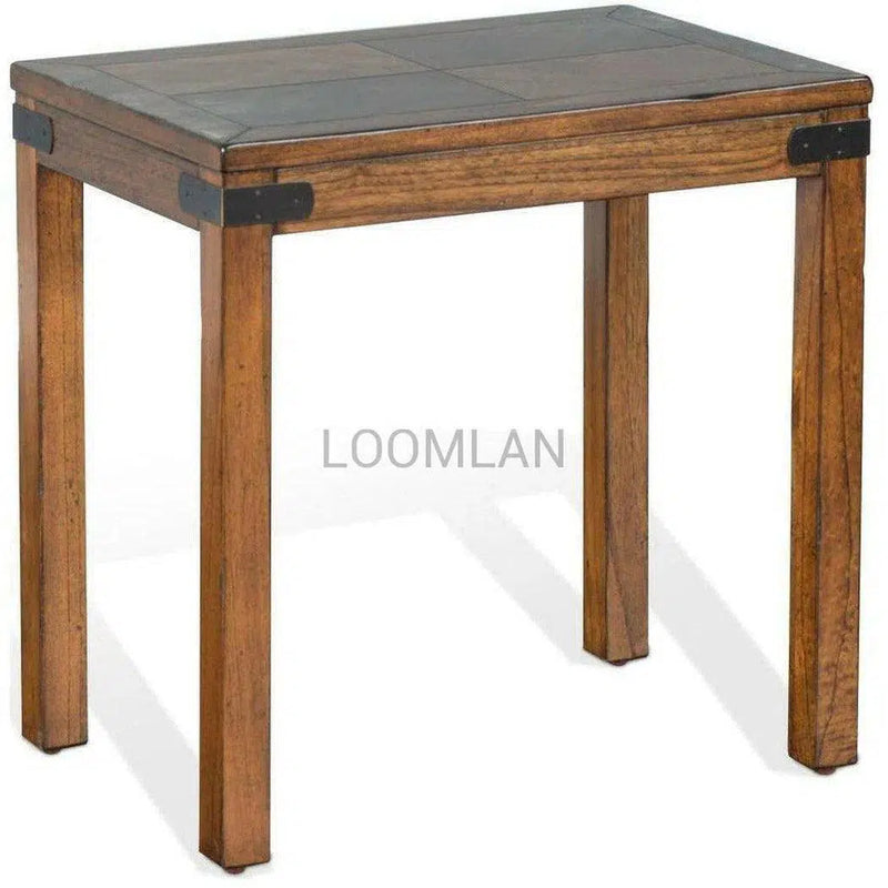 Narrow Purposefully Wood End Table 1 Drawer