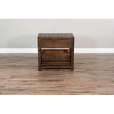 Narrow Rectangular Wood Chair Side Table