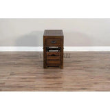 Narrow Rectangular Wood Chair Side Table