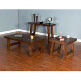 Narrow Rectangular Wood End Side Table