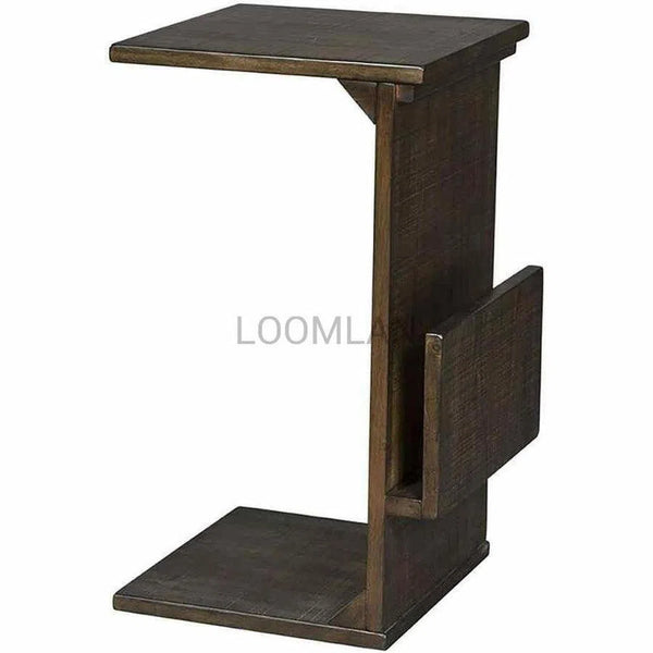 Narrow Wood Manor House Chairside Table Side Tables LOOMLAN By Sunny D