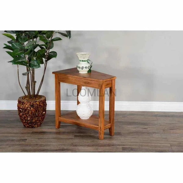 Narrow Wood Sedona Chair Side Table Side Tables LOOMLAN By Sunny D